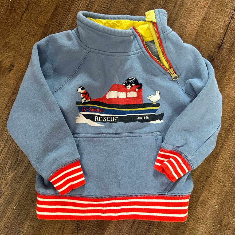 Mini Boden size 3-4 years zipper sweatshirt